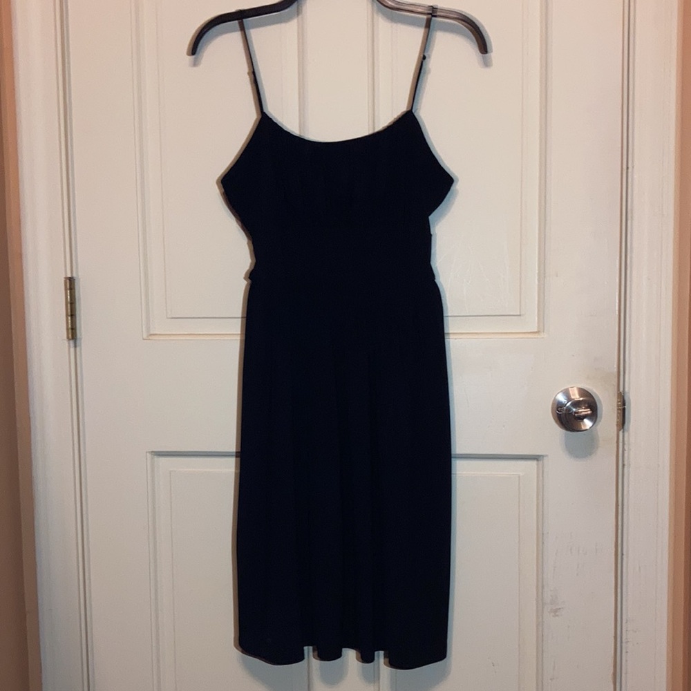 Simple Beautiful Little Black Dress Juniors XL Stretch with Belt